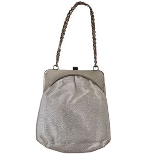 Vintage silver lame purse